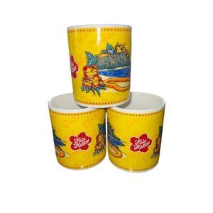 Vintage Hilo Hattie Store of Hawaii Oahu Coffee Mug 2002 Floral Lei 3 in Set